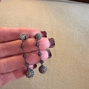 White House Black Market Black Beaded Earrings